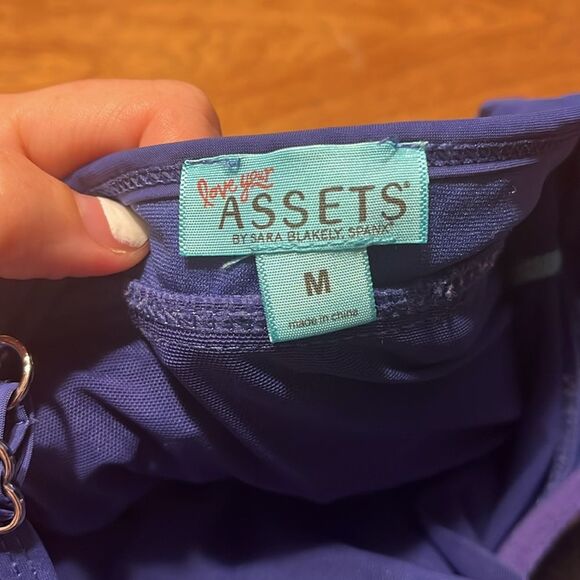 Assets By Spanx Blue One Piece Swimsuit with Adjustable Fit - Picture 2 of 7